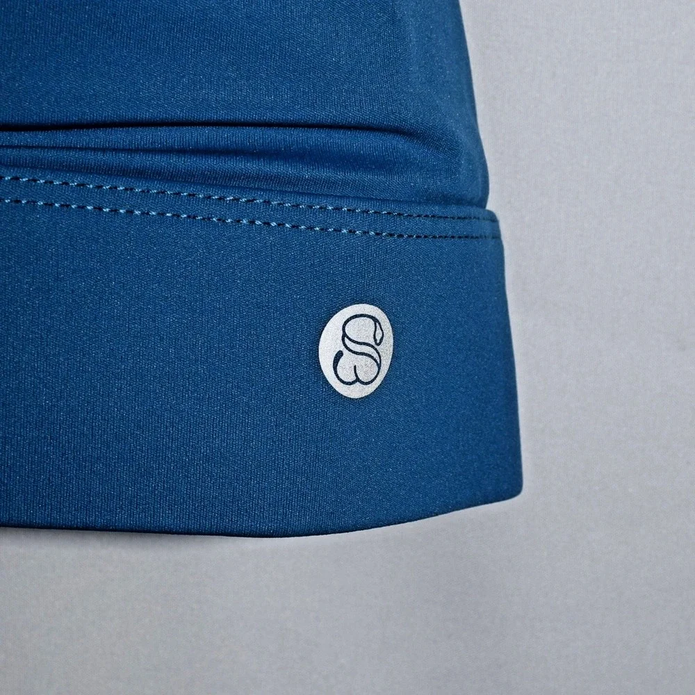 Shapellx NeoSweat AirSlim Cutout Sports Bra Peacock Blue M NWT